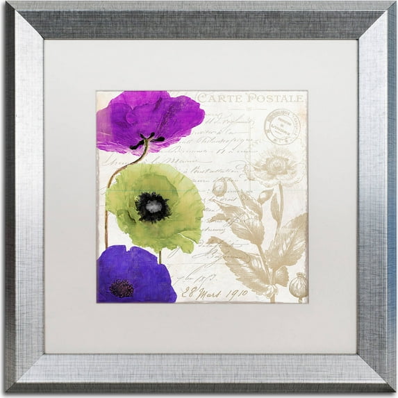 Trademark Fine Art "Love Notes II" Canvas Art by Color Bakery, White Matte, Silver Frame