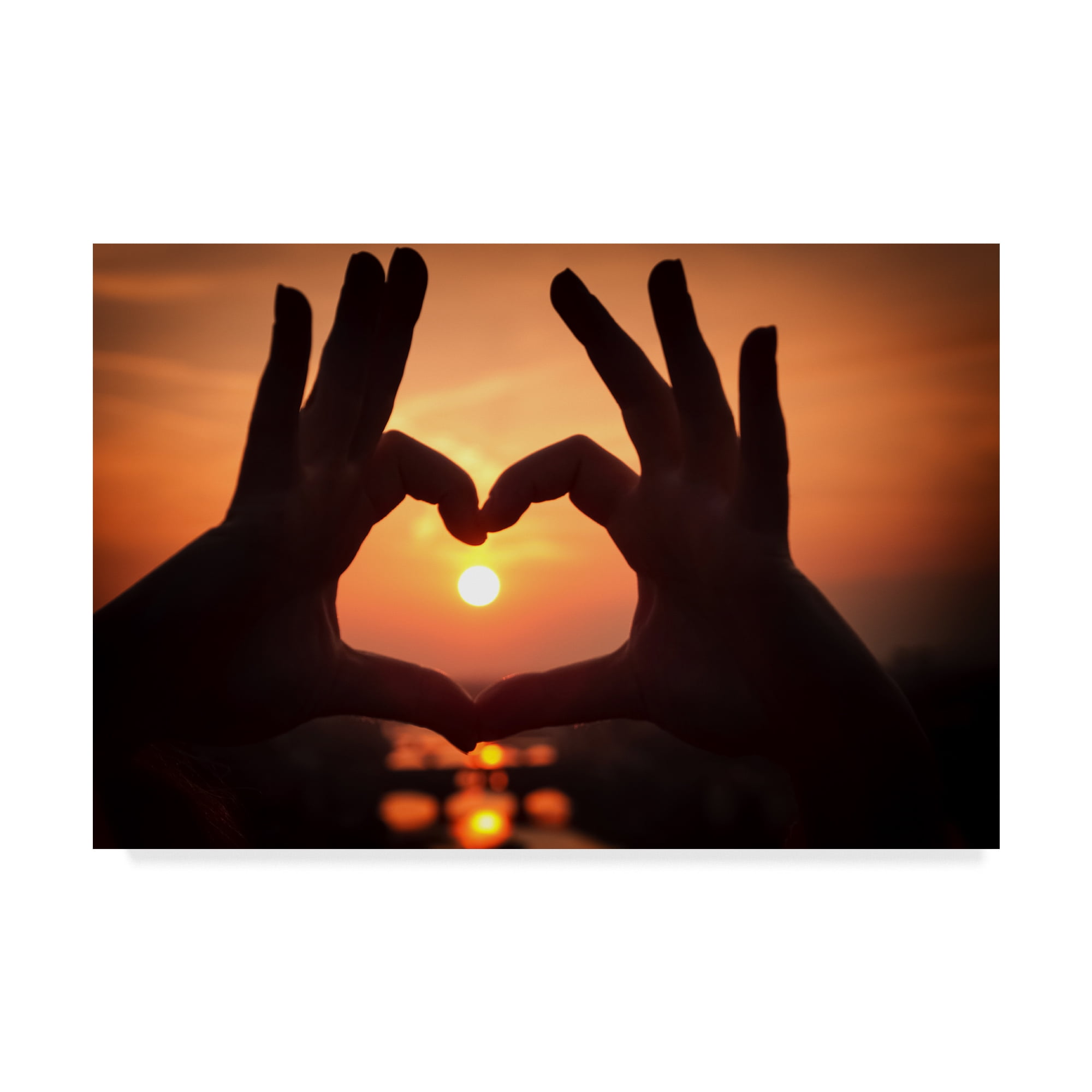 Trademark Fine Art 'Love Sunset' Canvas Art by Giuseppe Torre