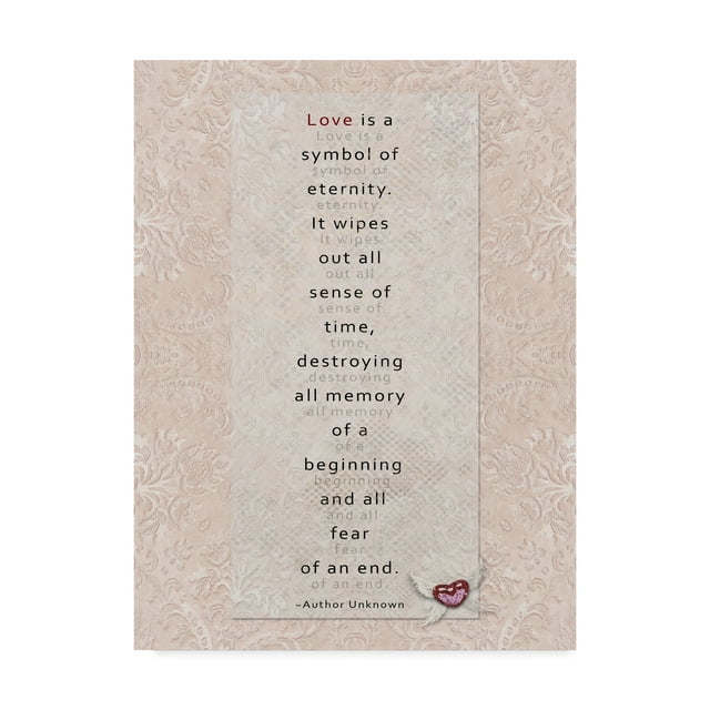 Trademark Fine Art 'Love Symbol' Canvas Art by Marcee Duggar