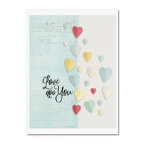 Trademark Fine Art 'Love You Colorful Hearts' Canvas Art by Marcee Duggar