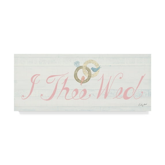 Trademark Fine Art 'Lovebirds Sign I' Canvas Art by Courtney Prahl