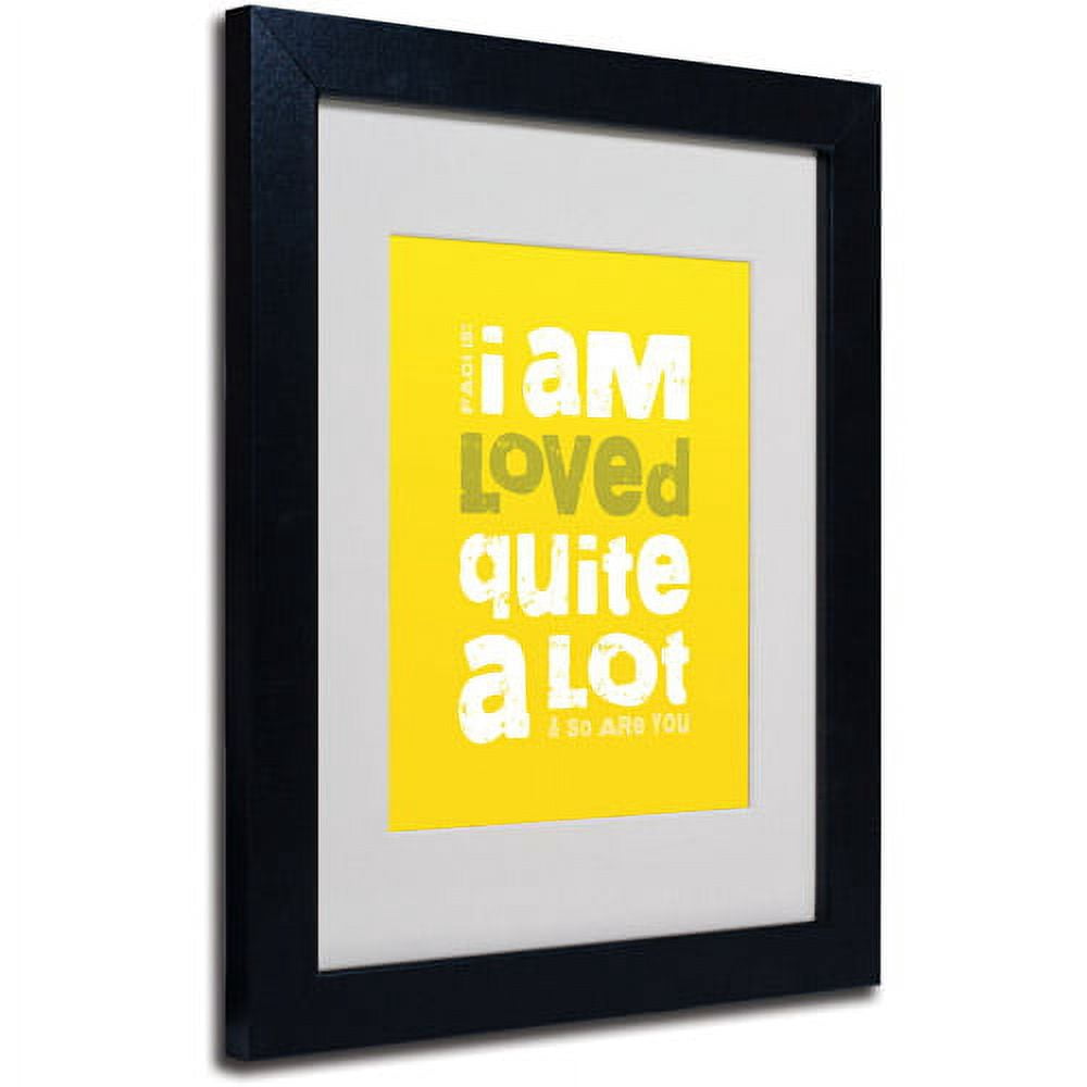 Trademark Fine Art "Loved a Lot I" Canvas Art by Megan Romo, Black Frame
