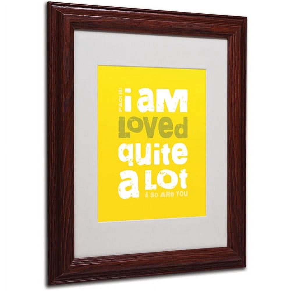 Trademark Fine Art "Loved a Lot I" Canvas Art by Megan Romo, Wood Frame