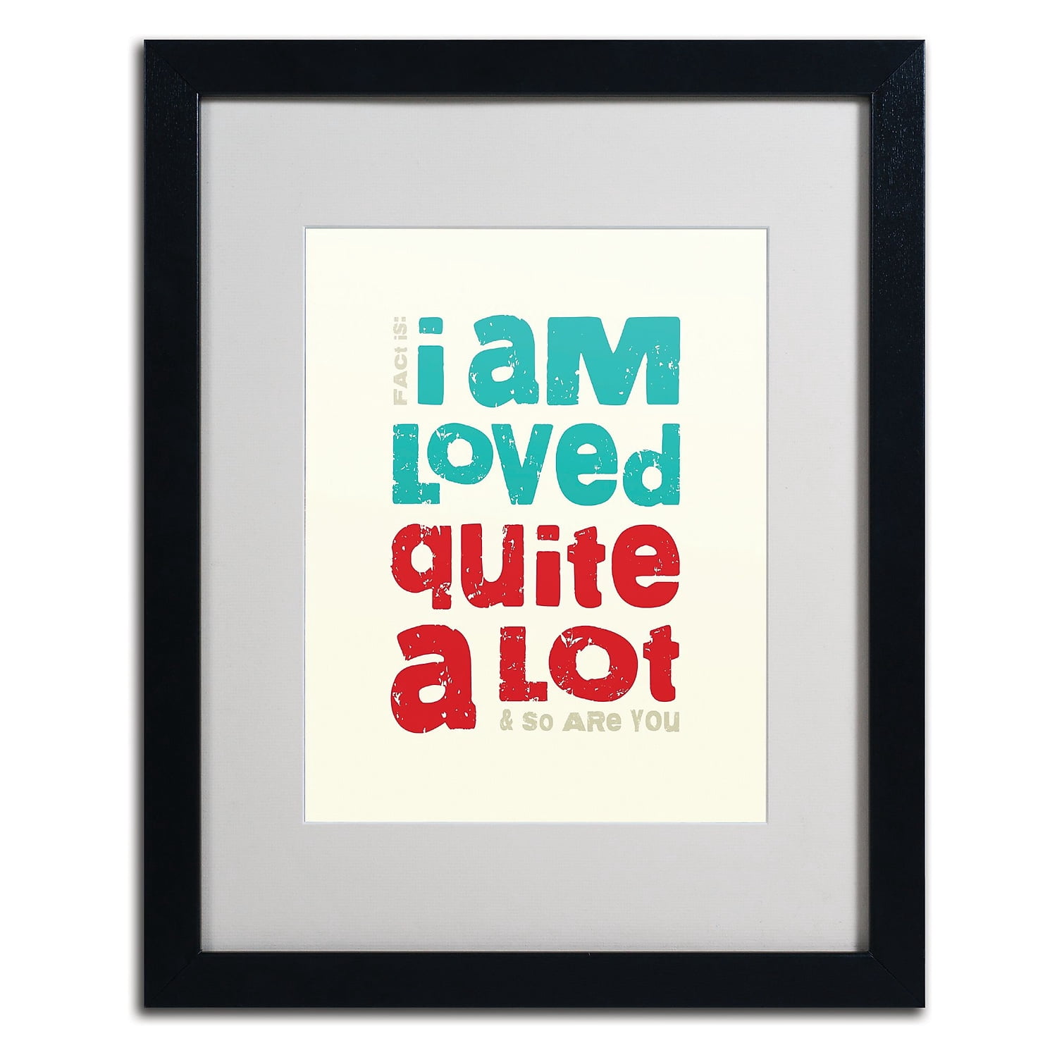 Trademark Fine Art "Loved a Lot II" Canvas Art by Megan Romo, Black Frame