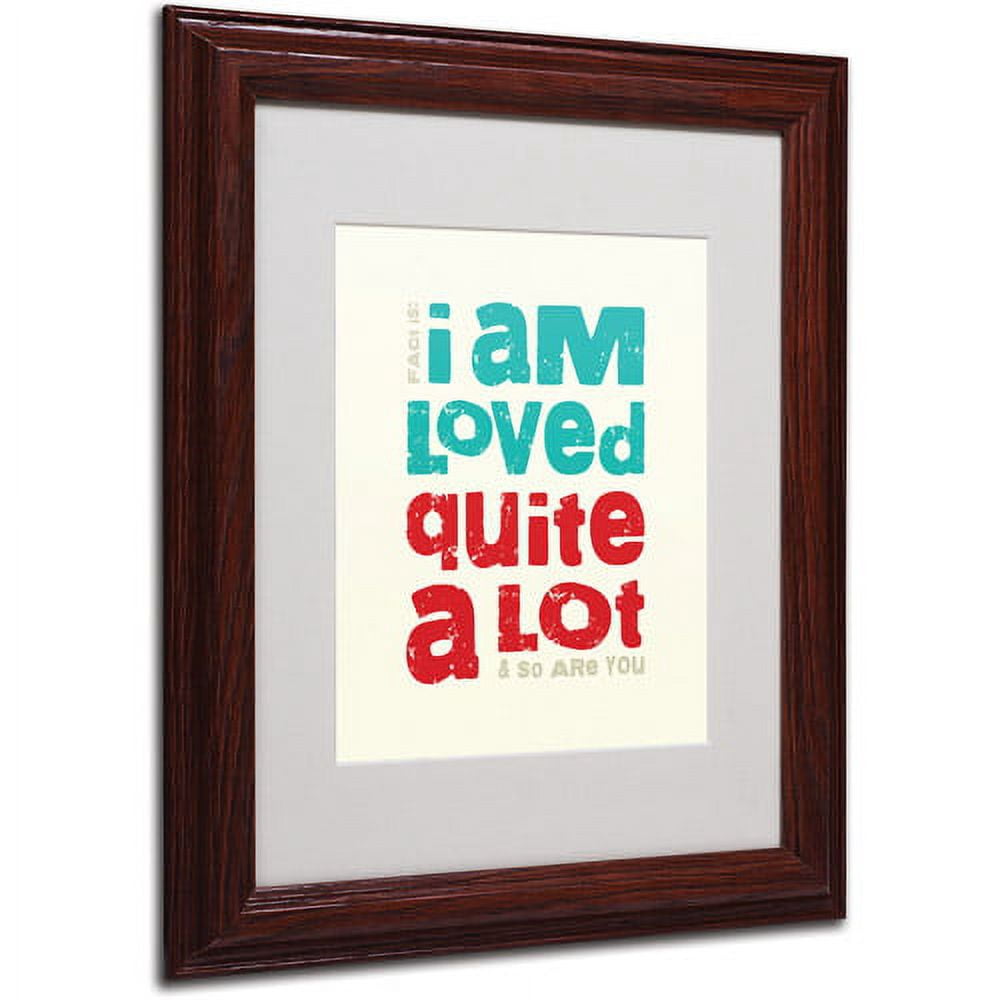 Trademark Fine Art "Loved a Lot II" Canvas Art by Megan Romo, Wood Frame