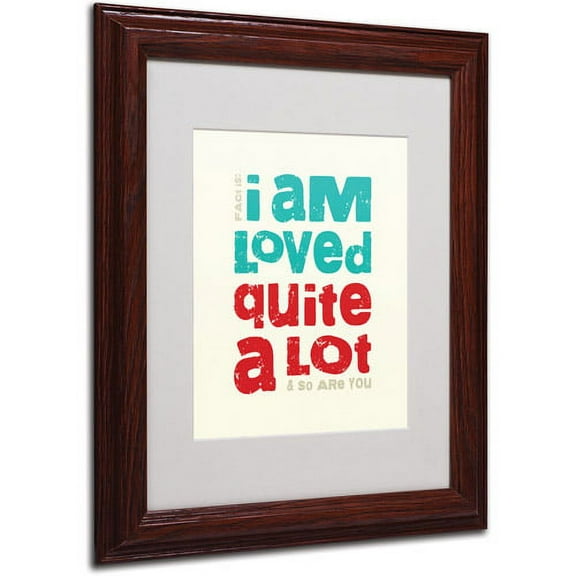Trademark Fine Art "Loved a Lot II" Canvas Art by Megan Romo, Wood Frame