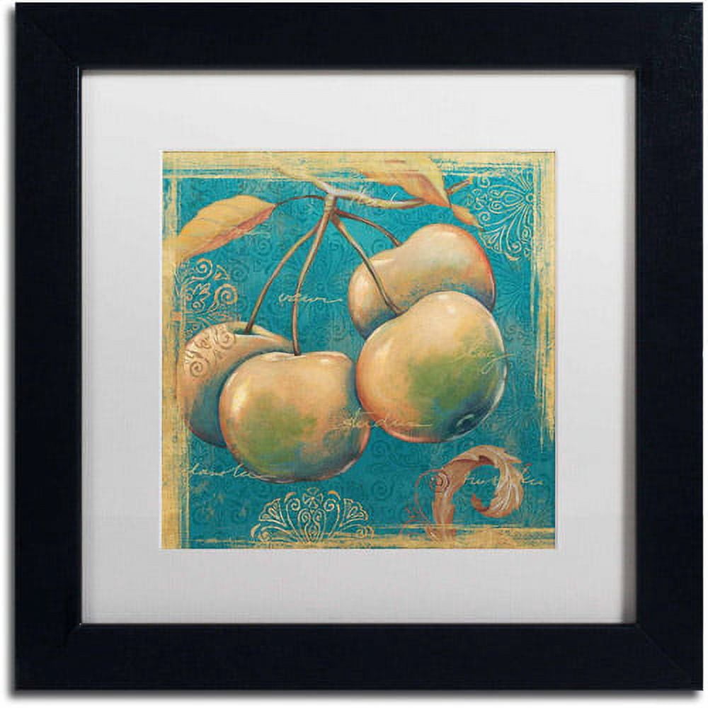 Trademark Fine Art "Lovely Fruits III" Canvas Art by Daphne Brissonnet, White Matte, Black Frame