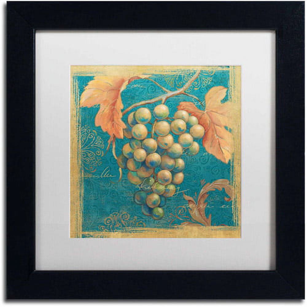 Trademark Fine Art "Lovely Fruits IV" Canvas Art by Daphne Brissonnet, White Matte, Black Frame