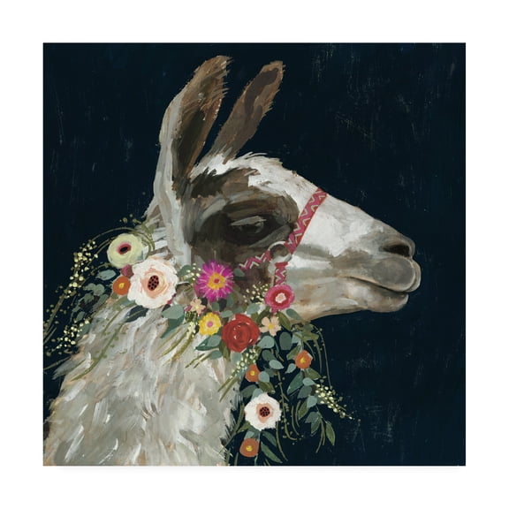 Trademark Fine Art 'Lovely Llama I' Canvas Art by Victoria Borges