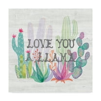 Trademark Fine Art 'Lovely Llamas Cactus Love' Canvas Art by Mary Urban