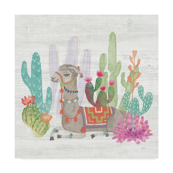 Trademark Fine Art 'Lovely Llamas I' Canvas Art by Mary Urban