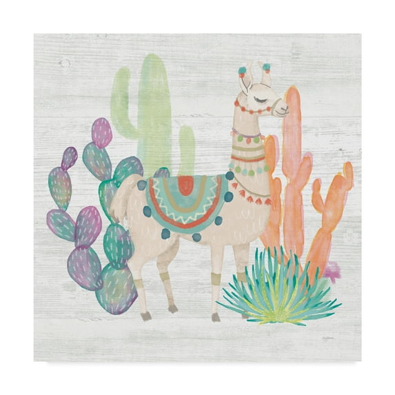 Trademark Fine Art 'Lovely Llamas II' Canvas Art by Mary Urban