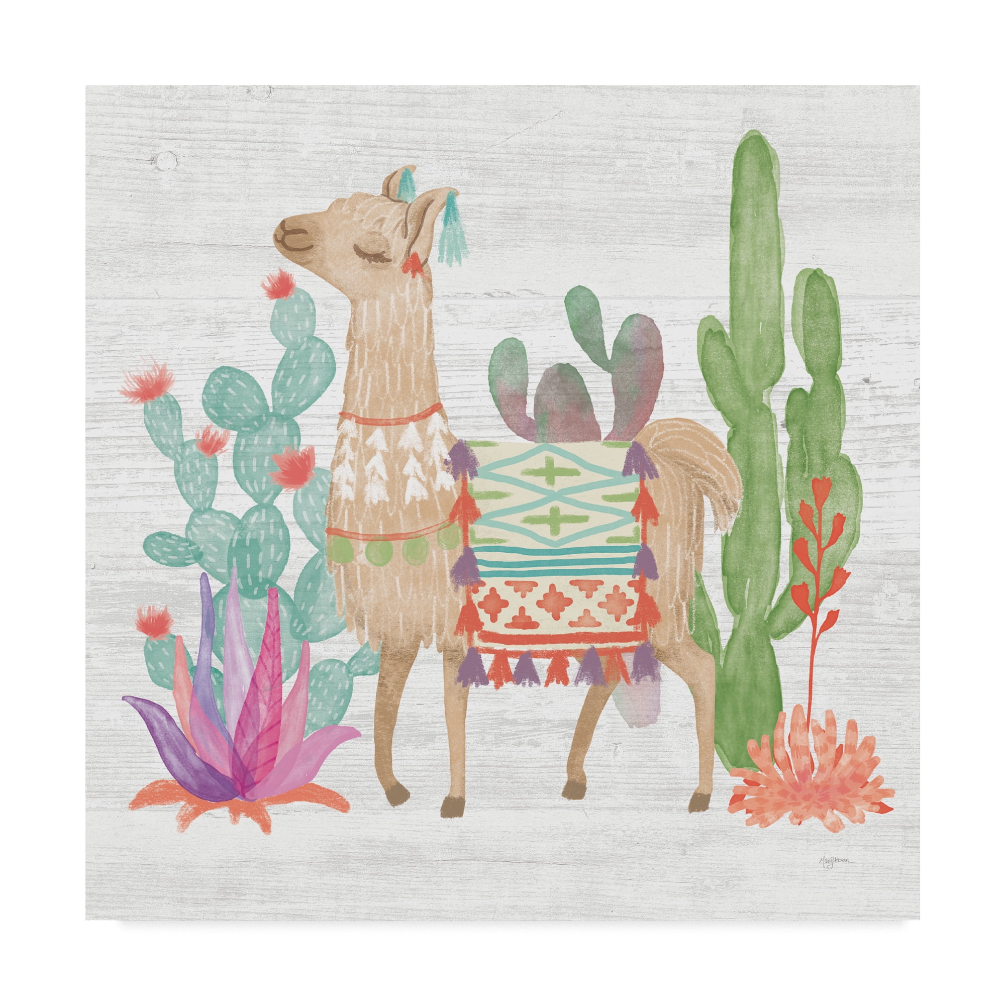 Trademark Fine Art 'Lovely Llamas IV' Canvas Art by Mary Urban