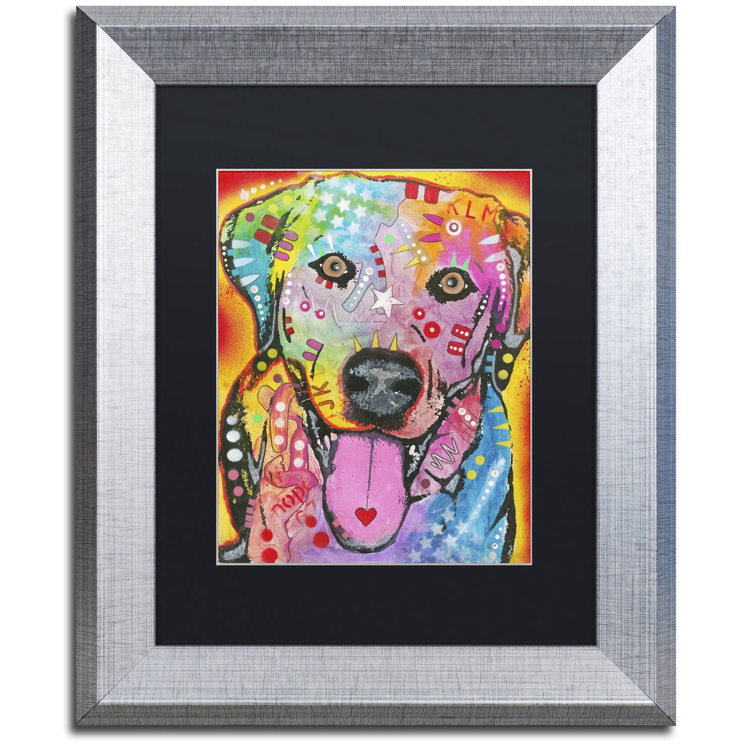 Trademark Fine Art "Loving Joy" Canvas Art by Dean Russo, Black Matte, Silver Frame