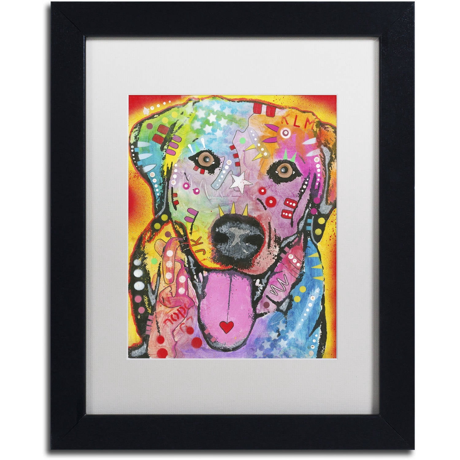 Trademark Fine Art "Loving Joy" Canvas Art by Dean Russo, White Matte, Black Frame