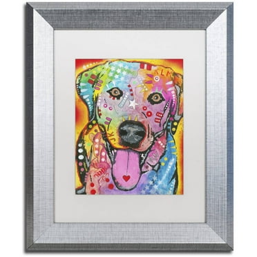 Trademark Fine Art "Loving Joy" Canvas Art by Dean Russo, White Matte, Silver Frame