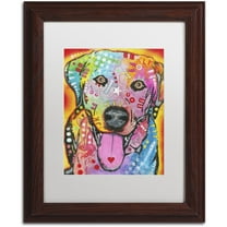 Trademark Fine Art "Loving Joy" Canvas Art by Dean Russo, White Matte, Wood Frame