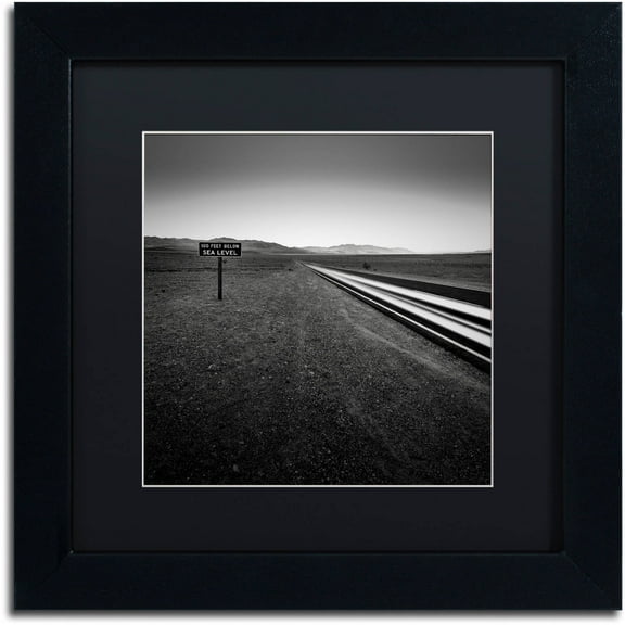 Trademark Fine Art "Low" Canvas Art by Dave MacVicar, Black Matte, Black Frame