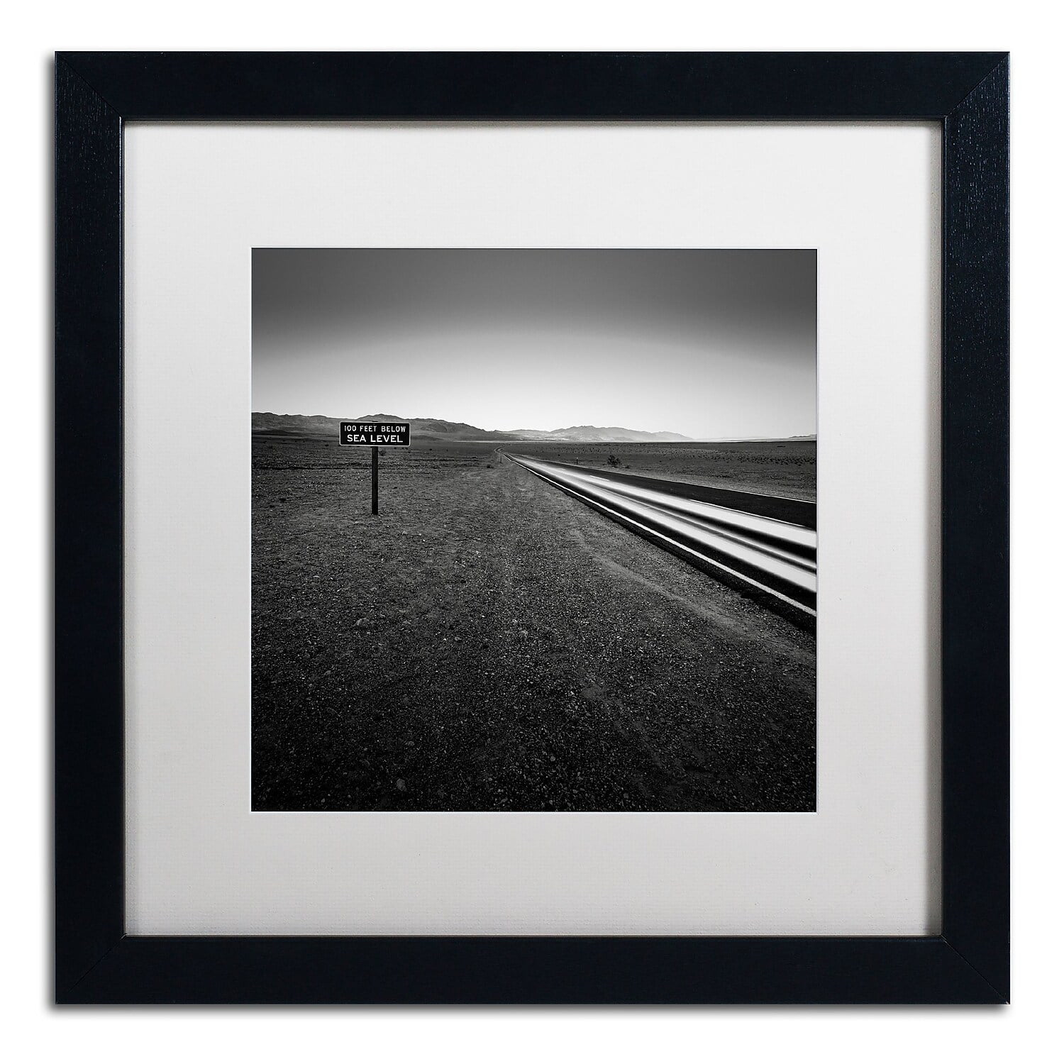 Trademark Fine Art "Low" Canvas Art by Dave MacVicar, White Matte, Black Frame