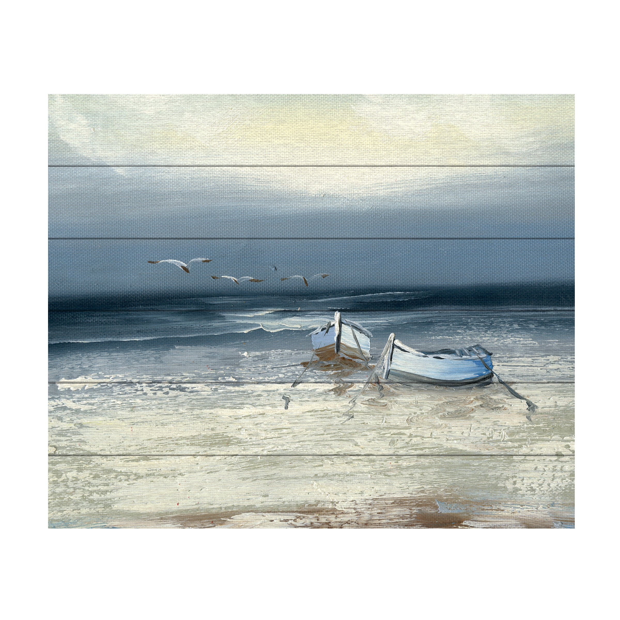Trademark Fine Art 'Low Tide' Wooden Wall Art Art by Rio