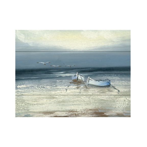 Trademark Fine Art 'Low Tide' Wooden Wall Art Art by Rio