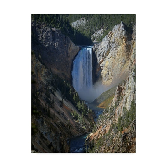 Trademark Fine Art 'Lower Falls Yellowstone' Canvas Art by J.D. Mcfarlan