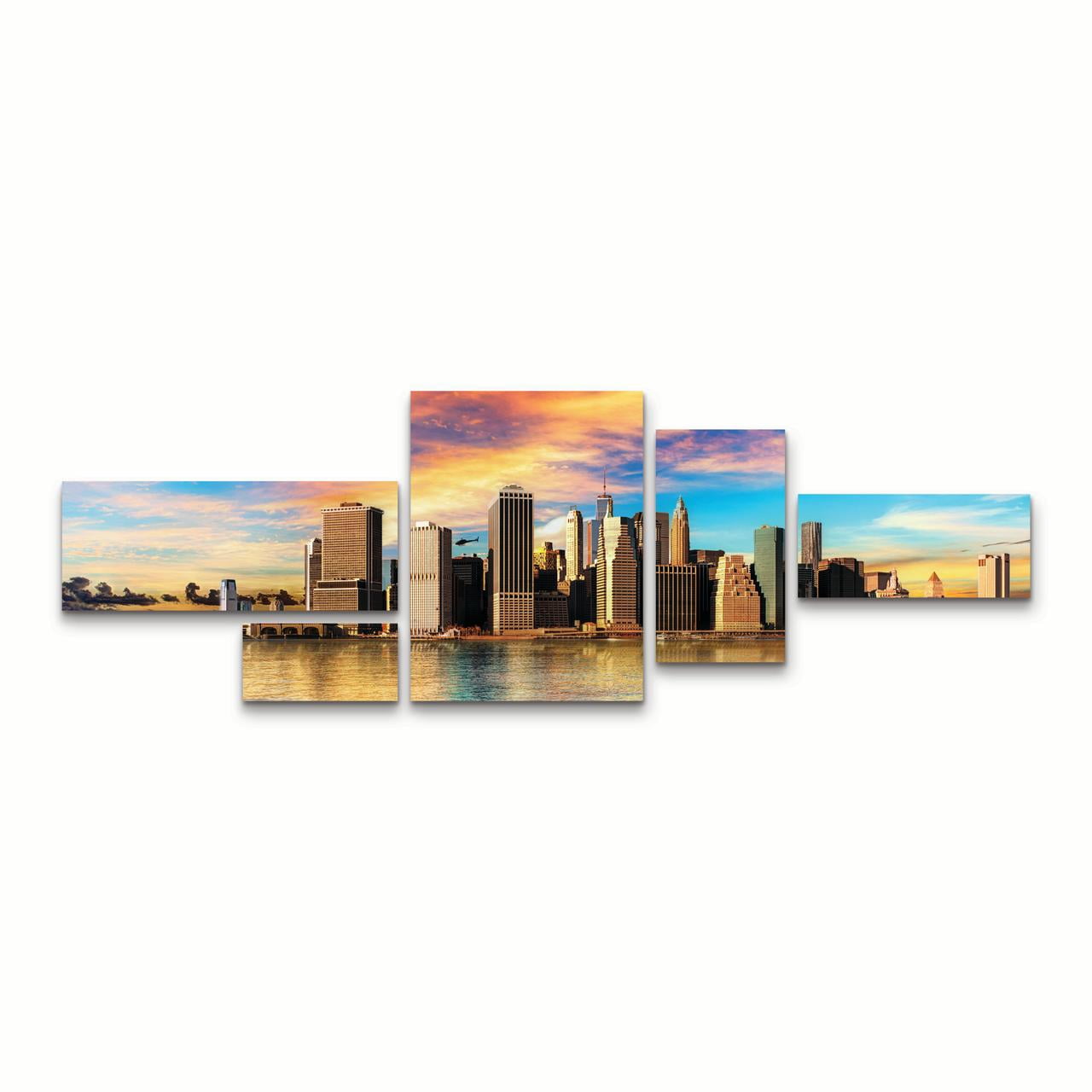 Trademark Fine Art 'Lower Manhattan Sunset' Canvas Art by David Ayash