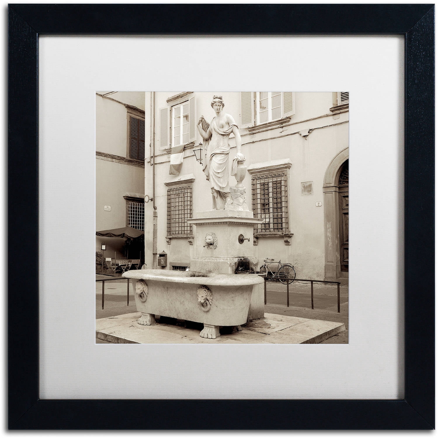 Trademark Fine Art "Lucca I" Canvas Art by Alan Blaustein, White Matte, Black Frame