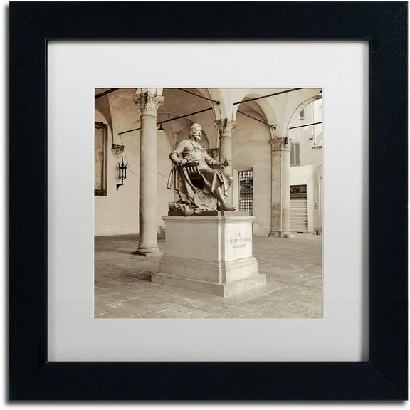 Trademark Fine Art "Lucca II" Canvas Art by Alan Blaustein, White Matte, Black Frame