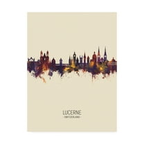Trademark Fine Art 'Lucerne Switzerland Luzern Skyline Portrait III' Canvas Art by Michael Tompsett