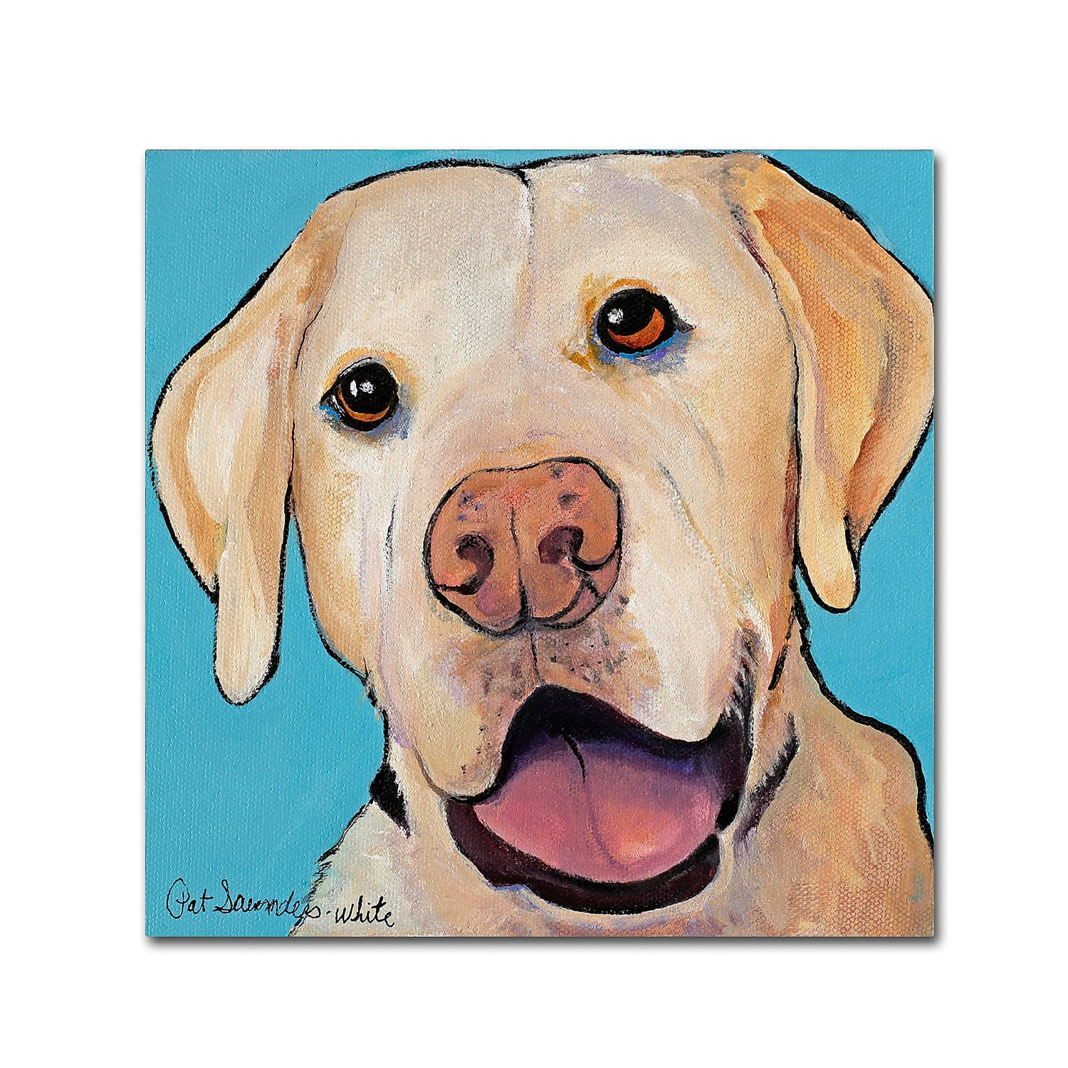 Trademark Fine Art "Lucky Dog Canvas Art" Canvas Art by Pat Saunders-White