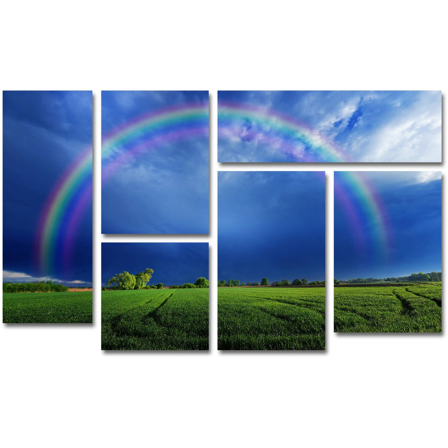 Trademark Fine Art "Lucky Rainbow" Canvas Art by Philippe Sainte-Laudy 6-Piece Multi-Panel Art Set