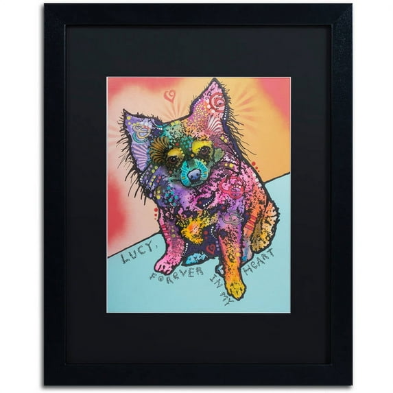 Trademark Fine Art "Lucy B" Canvas Art by Dean Russo, Black Matte, Black Frame