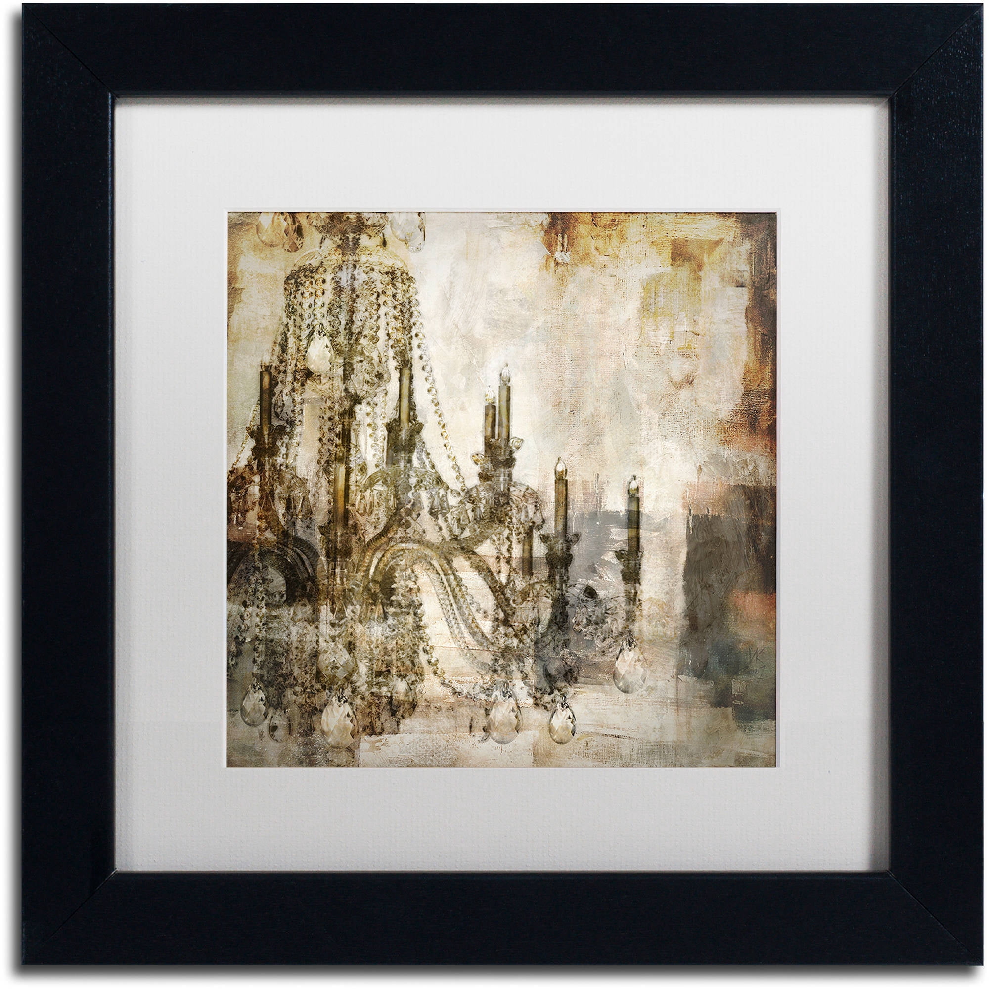 Trademark Fine Art "Lumi?res I" Canvas Art by Color Bakery White Matte, Black Frame