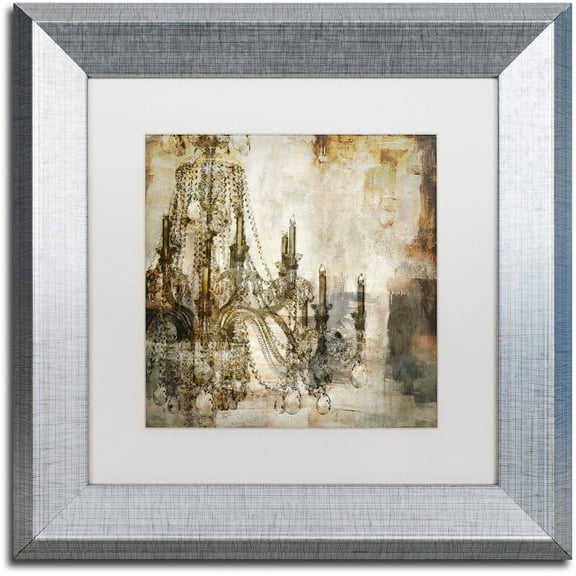Trademark Fine Art "Lumi?res I" Canvas Art by Color Bakery White Matte, Silver Frame