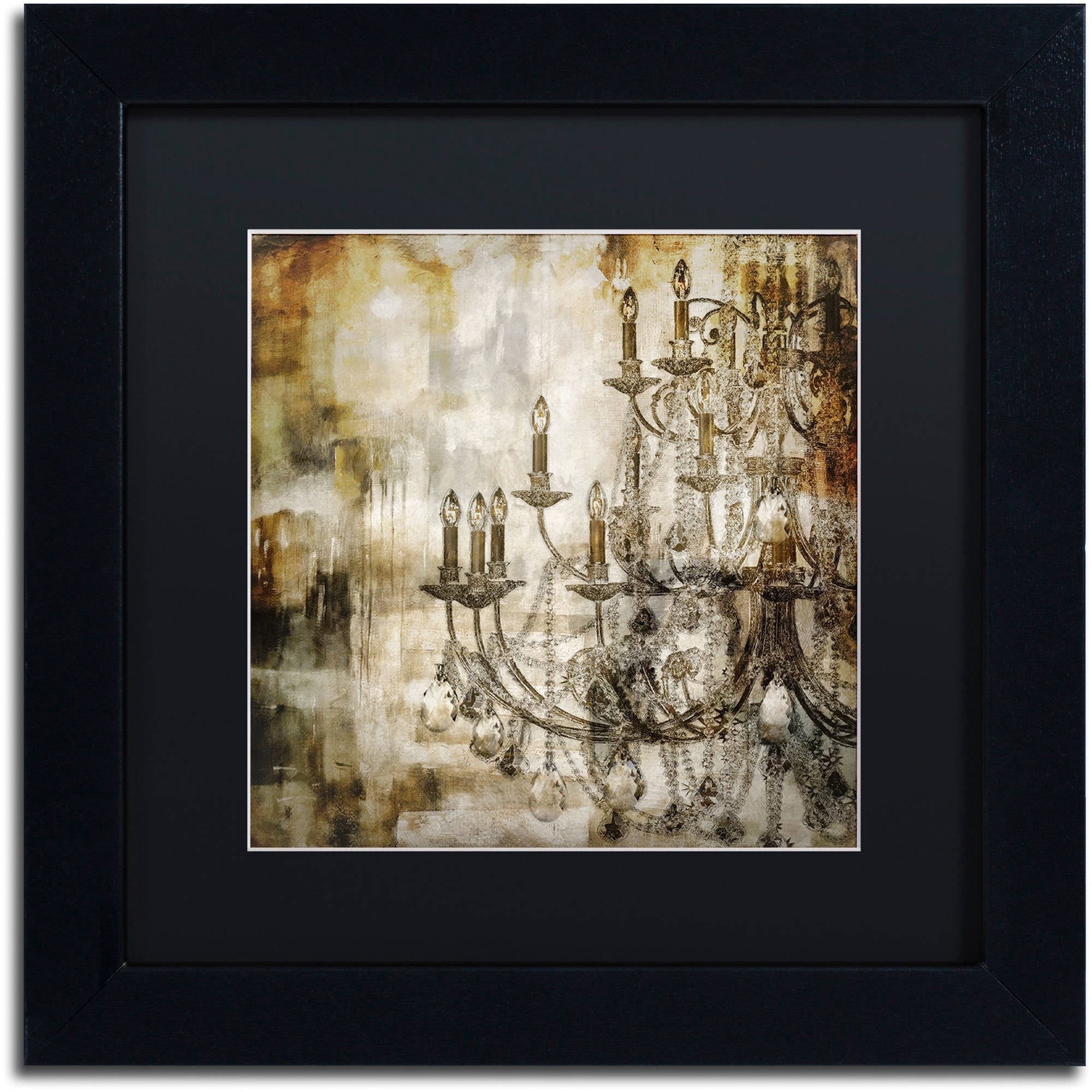 Trademark Fine Art "Lumi?res II" Canvas Art by Color Bakery Black Matte, Black Frame