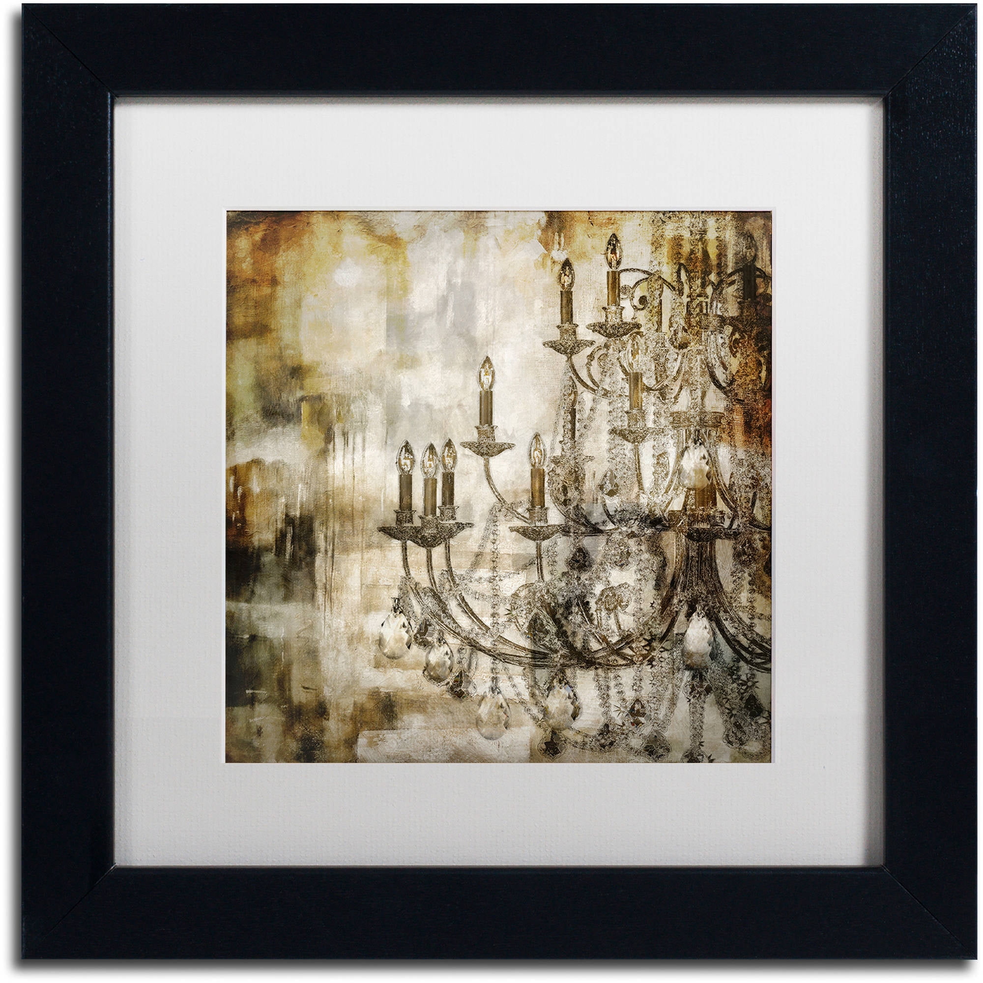 Trademark Fine Art "Lumi?res II" Canvas Art by Color Bakery White Matte, Black Frame