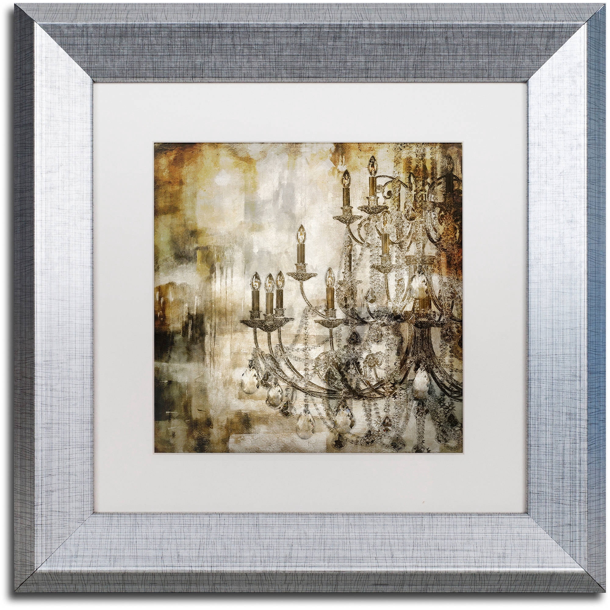 Trademark Fine Art "Lumi?res II" Canvas Art by Color Bakery White Matte, Silver Frame