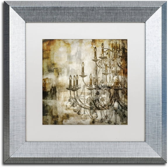 Trademark Fine Art "Lumi?res II" Canvas Art by Color Bakery White Matte, Silver Frame