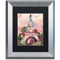 Trademark Fine Art "Lumiere De La Ville" Canvas Art by Natasha Wescoat, Black Matte, Silver Frame