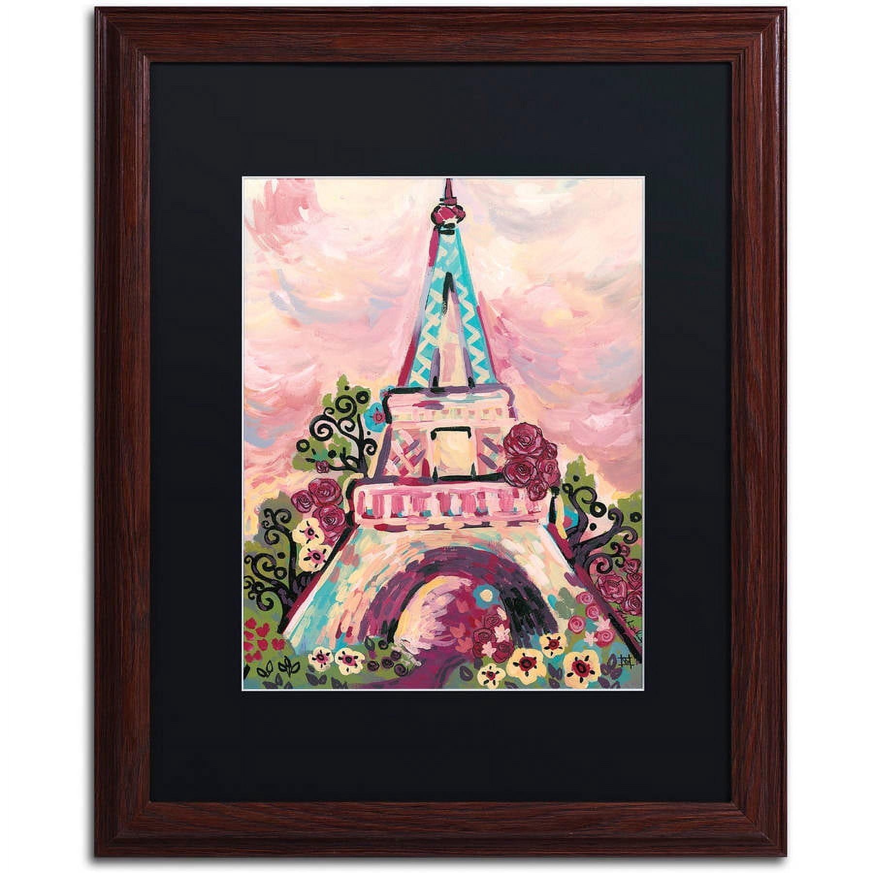 Trademark Fine Art "Lumiere De La Ville" Canvas Art by Natasha Wescoat, Black Matte, Wood Frame