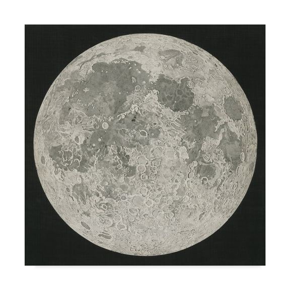 Trademark Fine Art 'Lunar Cartography, 1805-06' Canvas Art by John Russell
