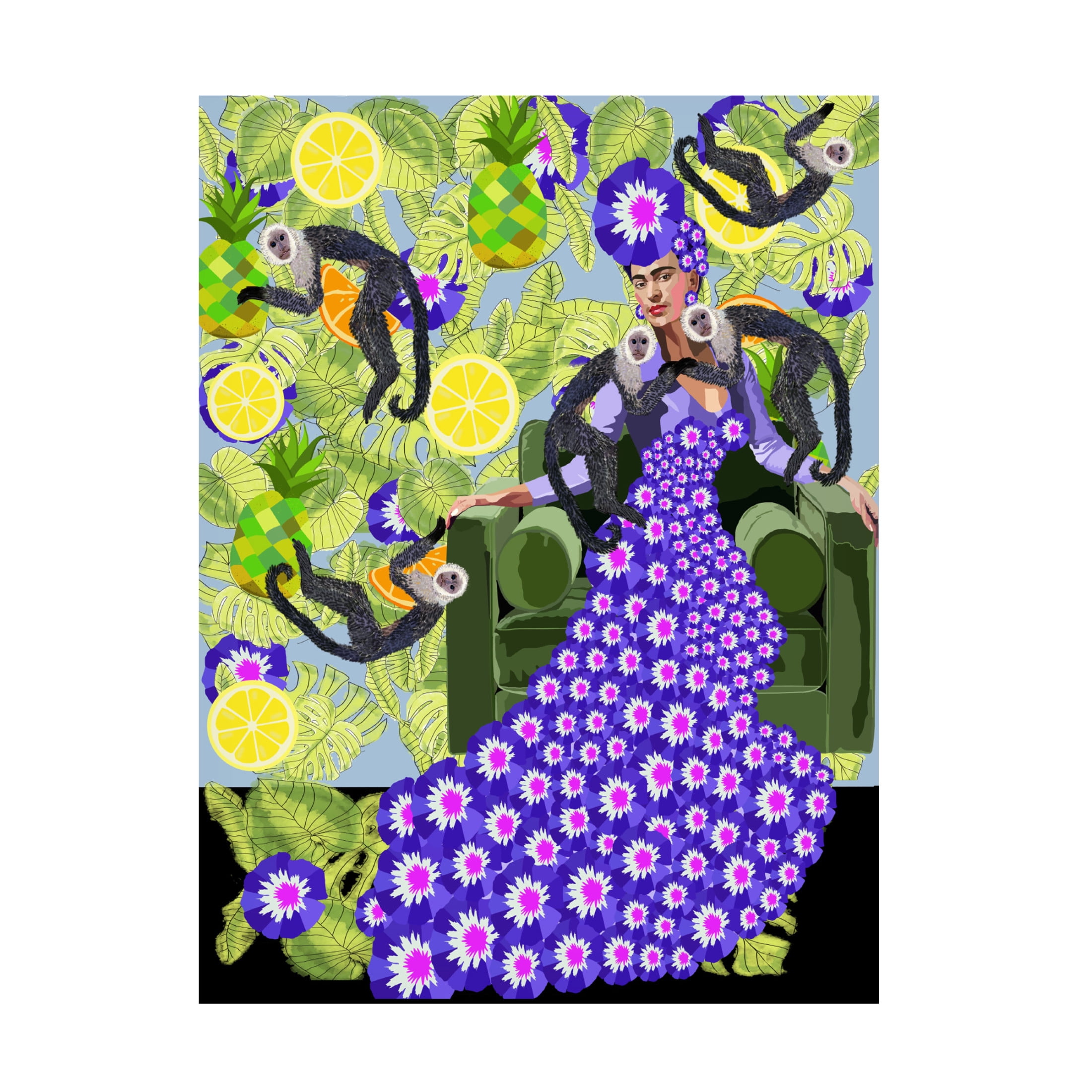 Trademark Fine Art Lynnda Rakos  Frida in the Garden Canvas Wall Art