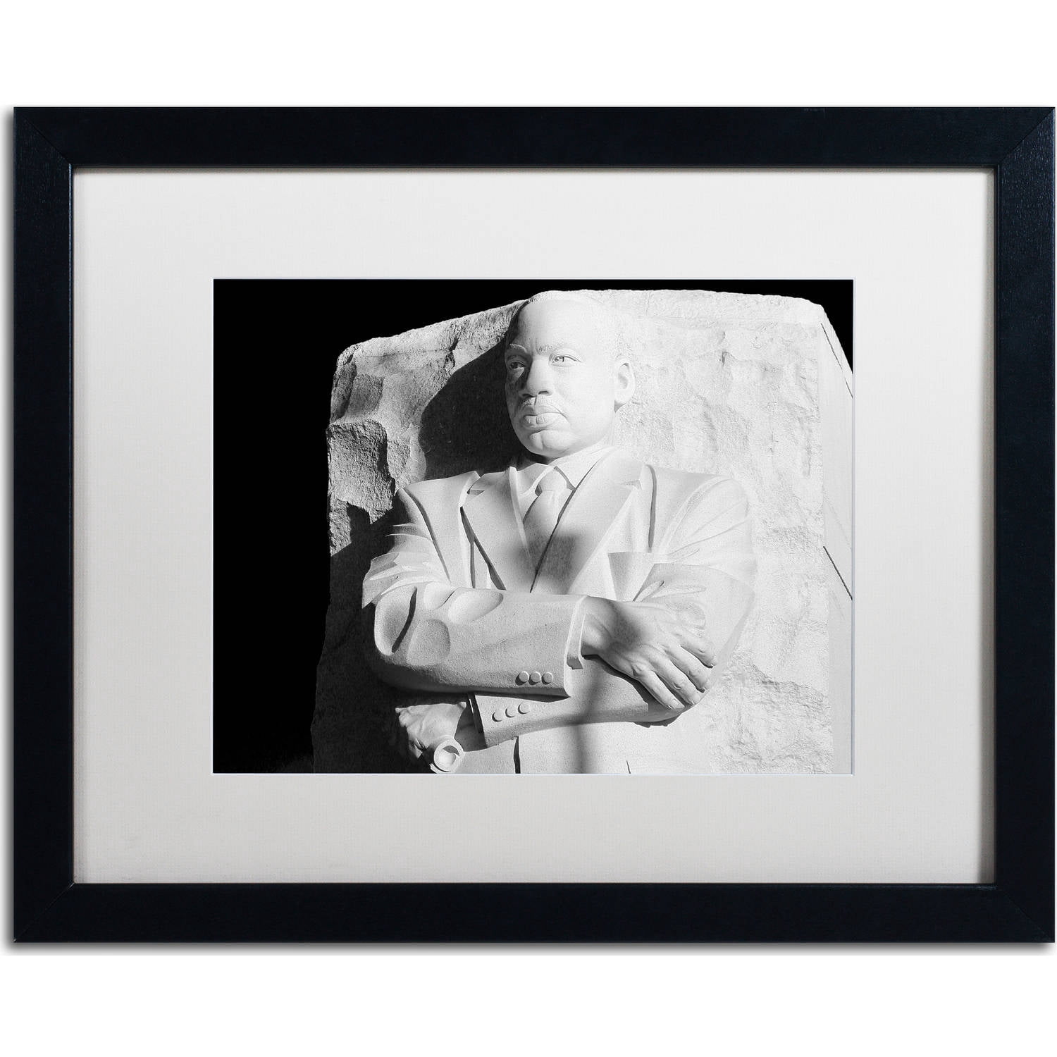 Trademark Fine Art "MLK Memorial" Canvas Art by CATeyes, White Matte, Black Frame