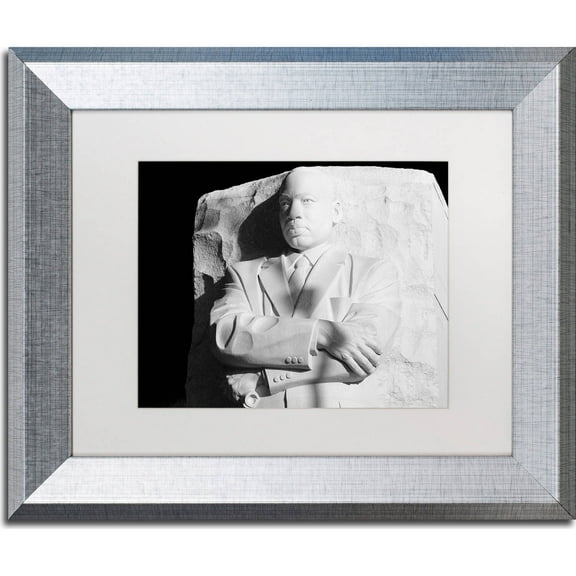Trademark Fine Art "MLK Memorial" Canvas Art by CATeyes, White Matte, Silver Frame