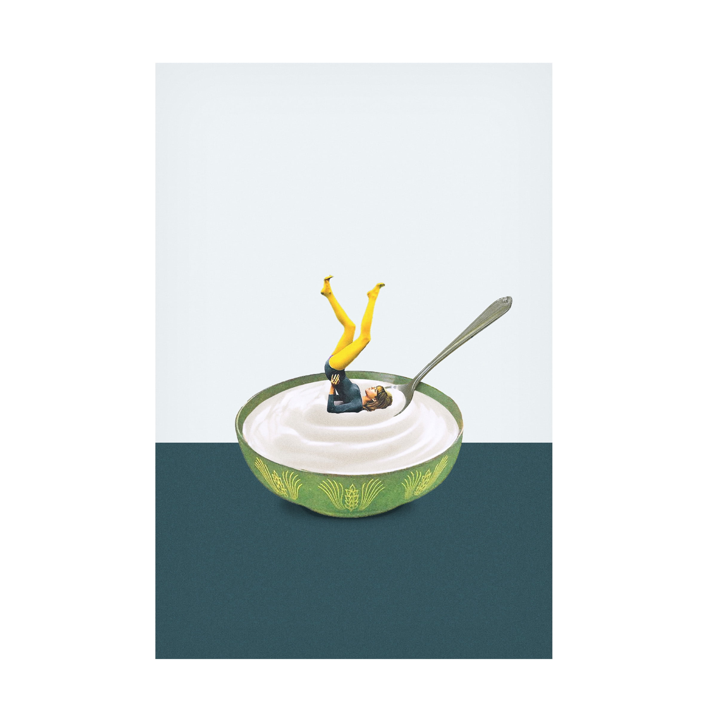 Trademark Fine Art Maarten Leon Yoga In My Yogurt Canvas Wall Art