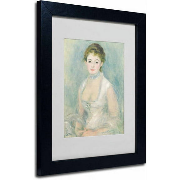 Trademark Fine Art "Madame Henriot 1876" Canvas Art by Pierre Renoir, Black Frame
