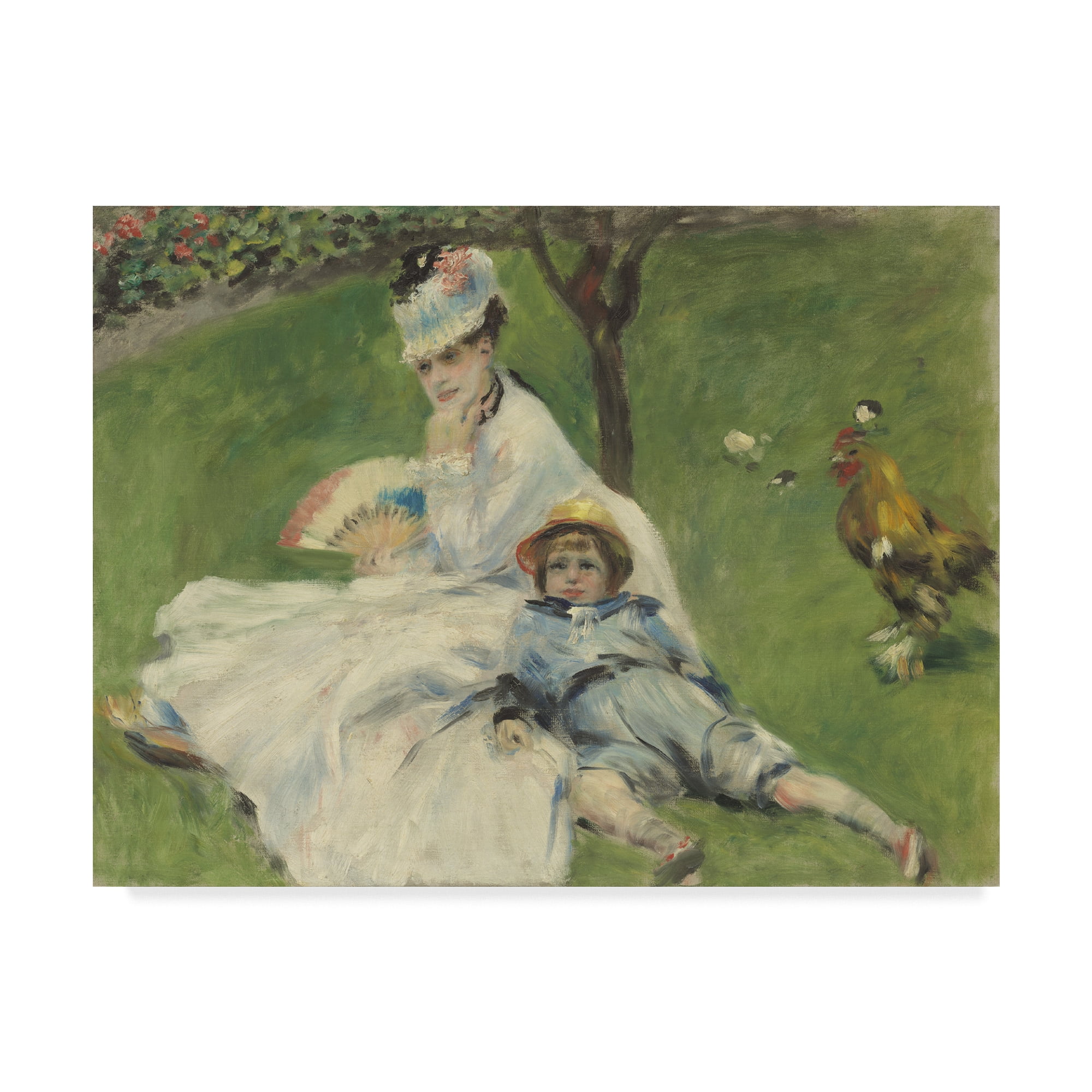 Trademark Fine Art 'Madame Monet And Her Son' Canvas Art by Pierre Auguste Renoir