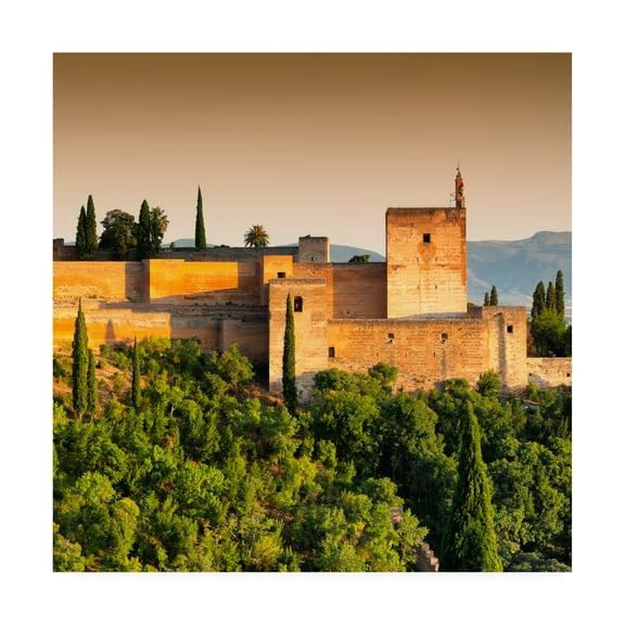 Trademark Fine Art 'Made in Spain 3 Sunset over The Alhambra VI' Canvas Art by Philippe Hugonnard