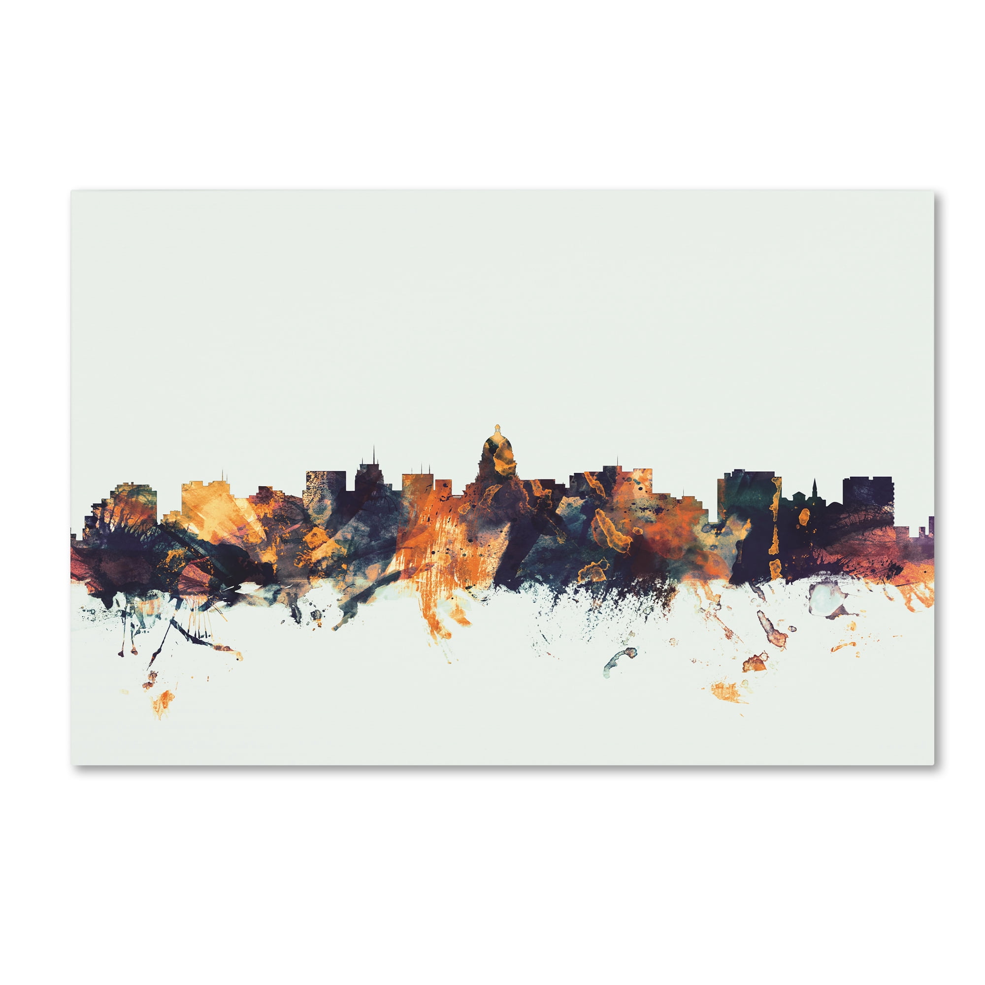 Trademark Fine Art 'Madison Wisconsin Skyline' Canvas Art by Michael Tompsett